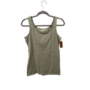 NWT Duluth Trading Co. Women's mint and white polka dot tank top size M